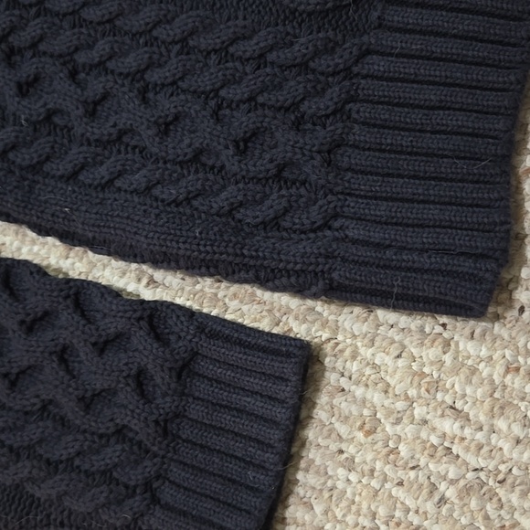Brunette The Label Black Cable Knit  Sweater - Picture 9 of 10